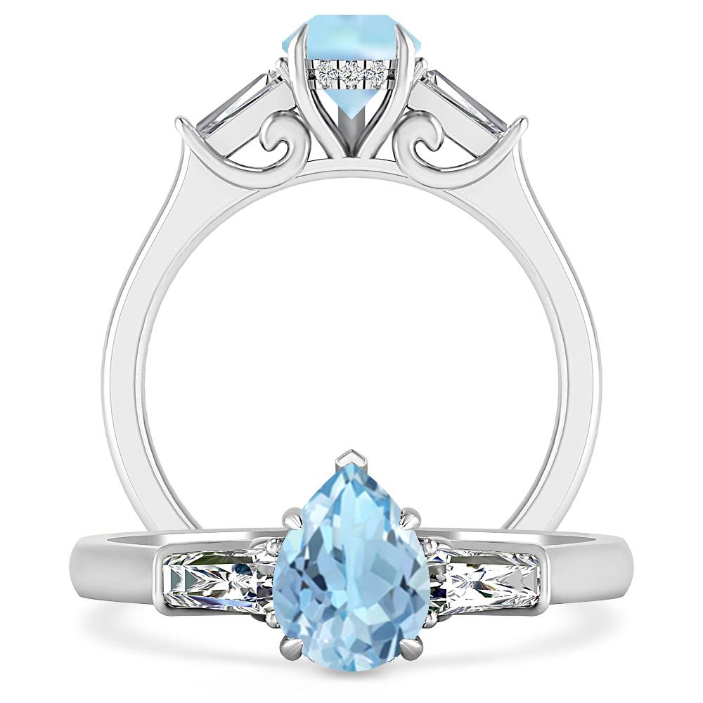 White Gold - Aquamarine