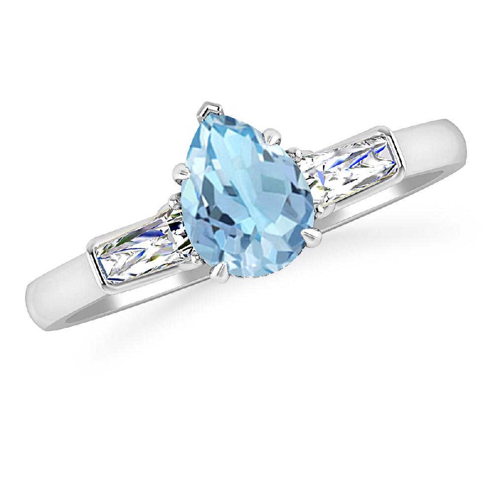 White Gold - Aquamarine