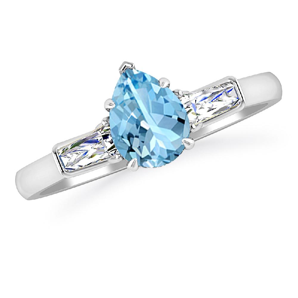 White Gold - Aquamarine