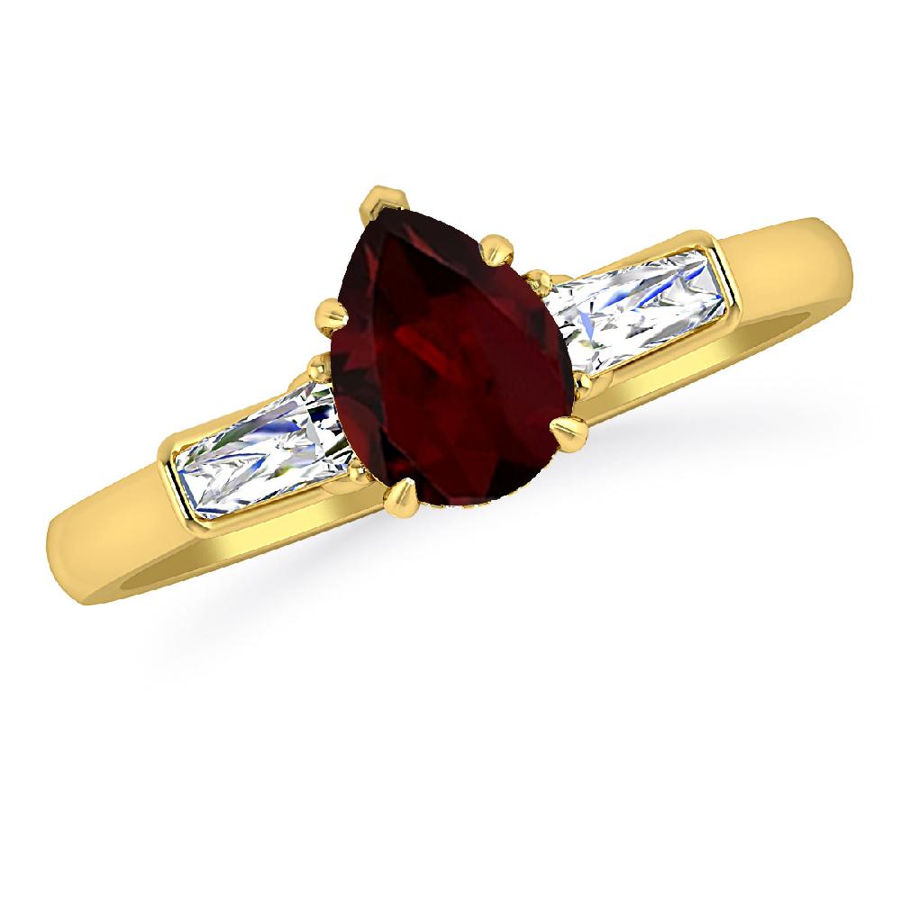 Yellow Gold - Garnet