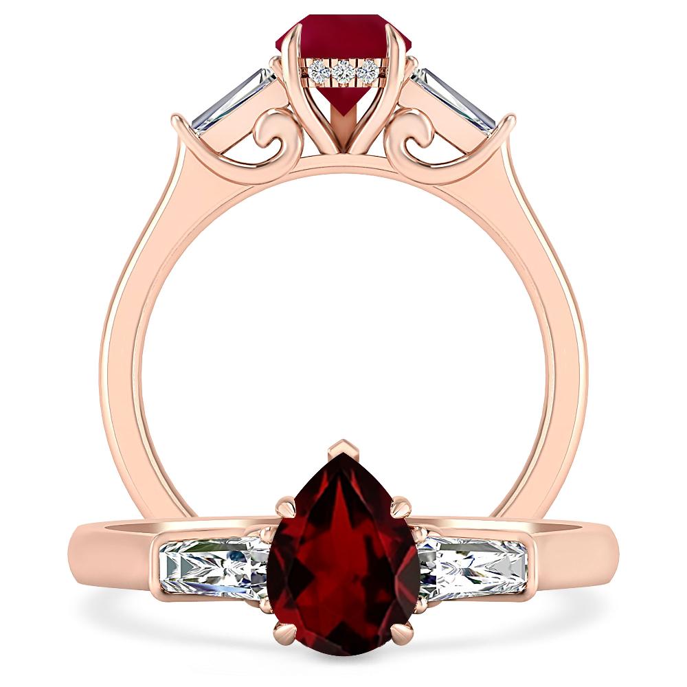 Rose Gold - Garnet