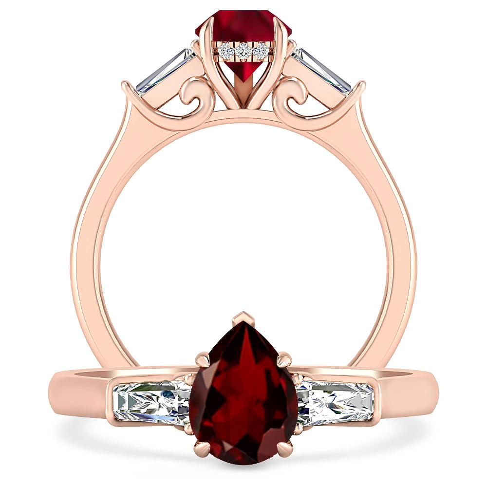 Rose Gold - Garnet