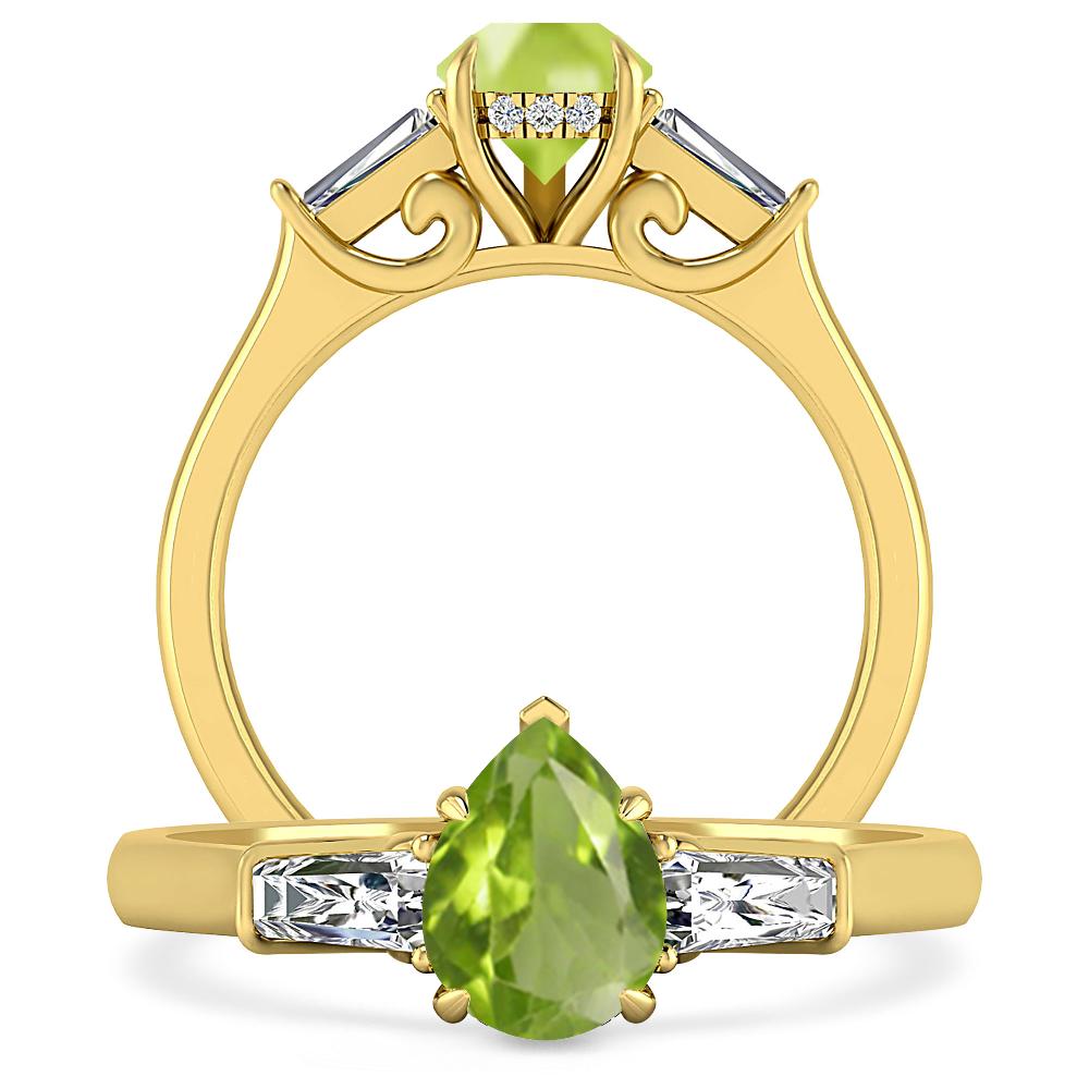 Yellow Gold - Peridot