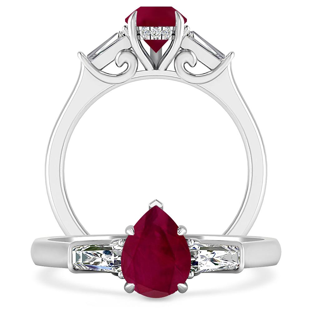 White Gold - Ruby