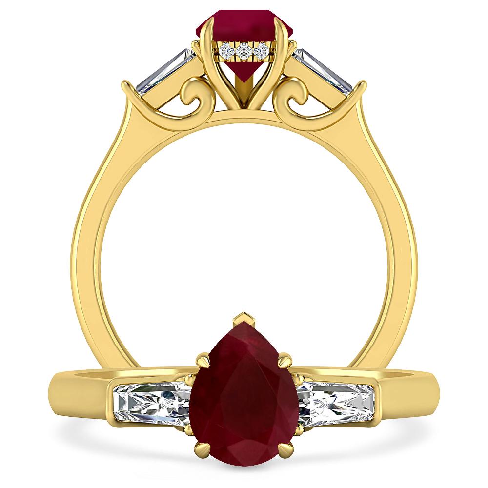 Yellow Gold - Ruby