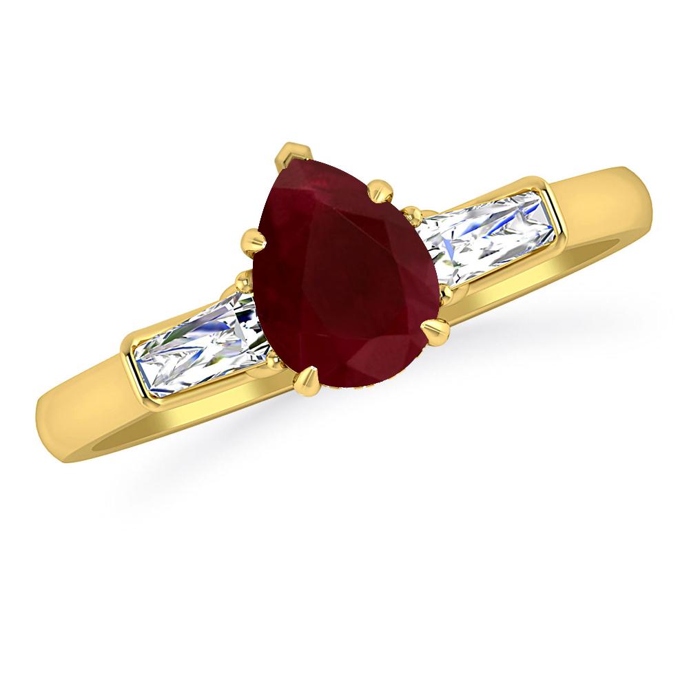 Yellow Gold - Ruby