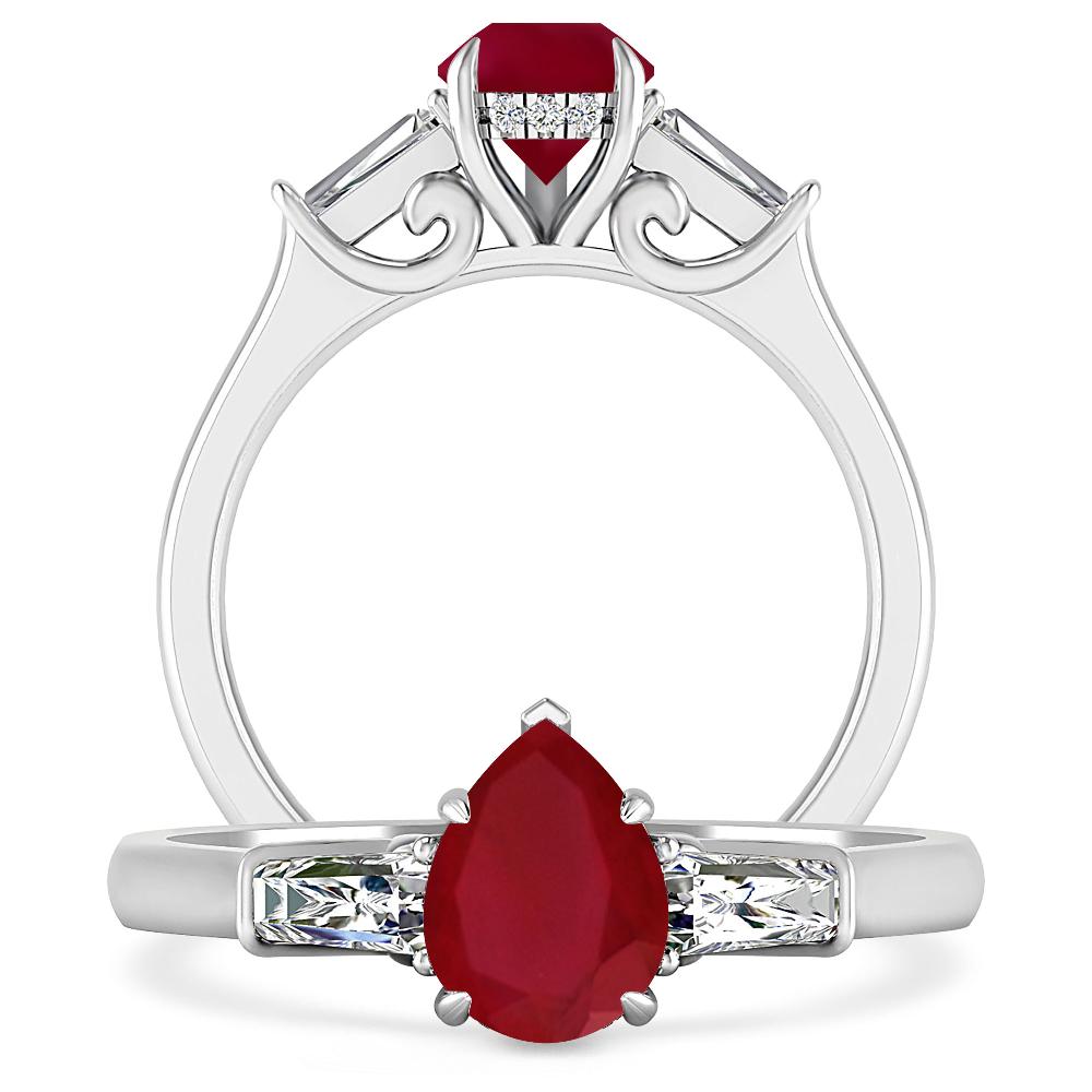 White Gold - Ruby