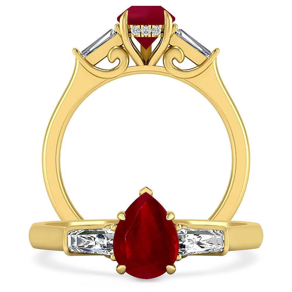 Yellow Gold - Ruby