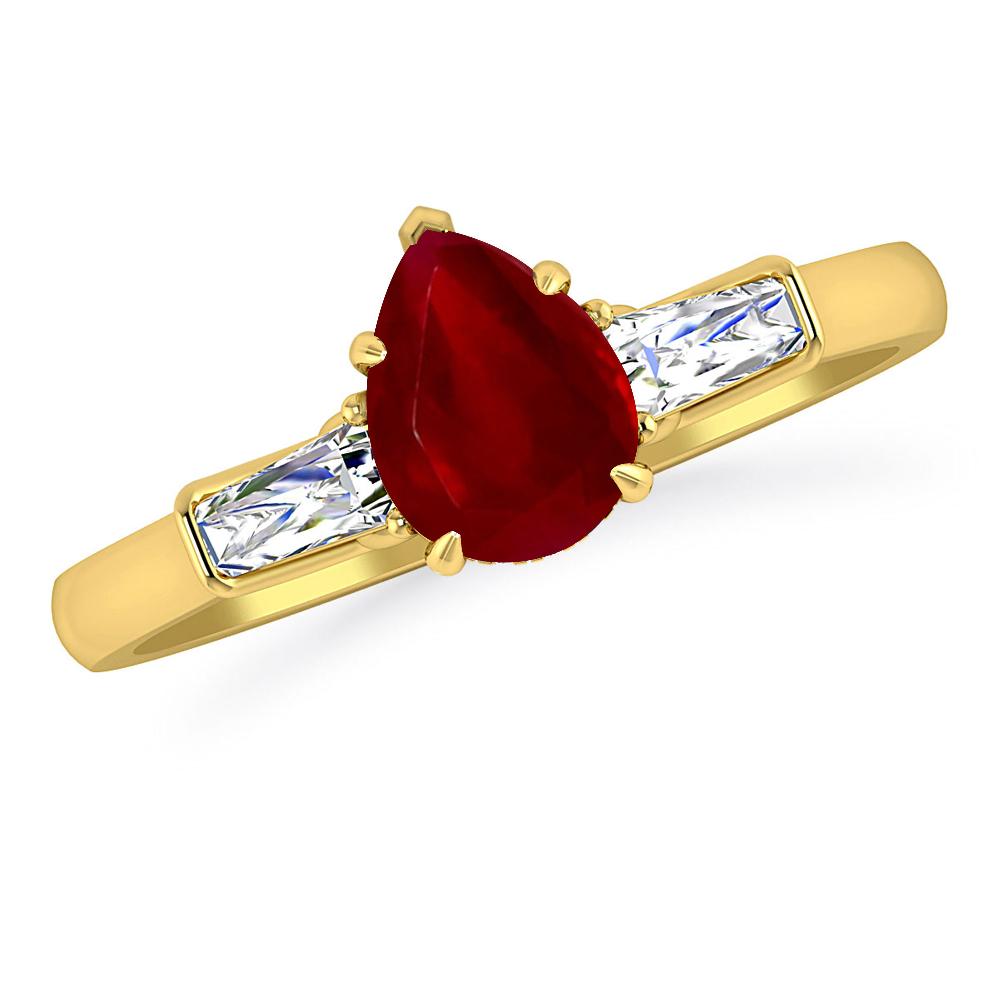 Yellow Gold - Ruby