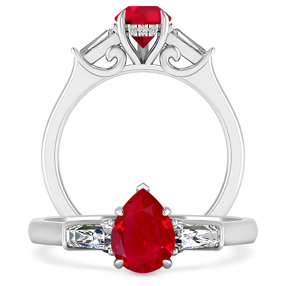 White Gold - Ruby