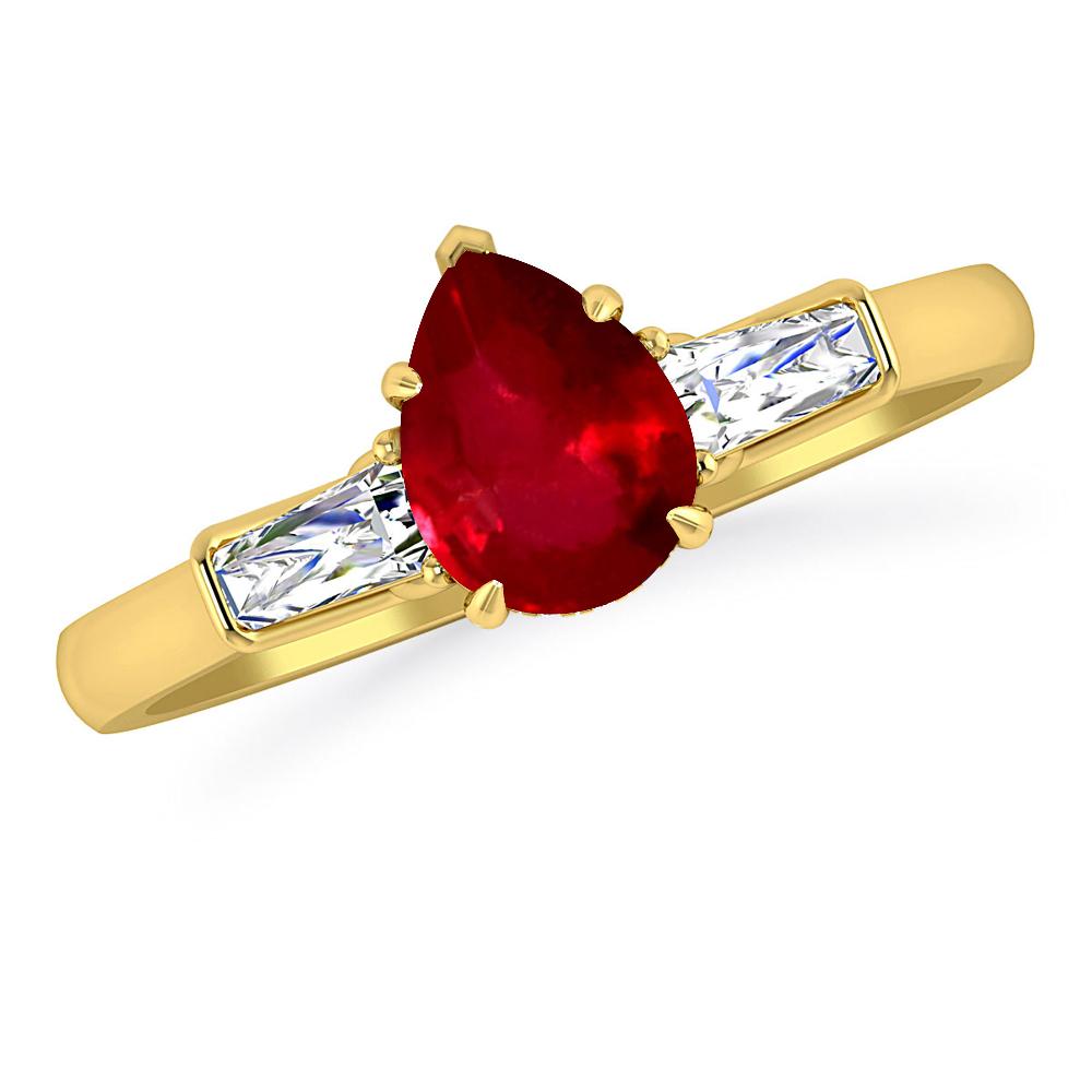 Yellow Gold - Ruby