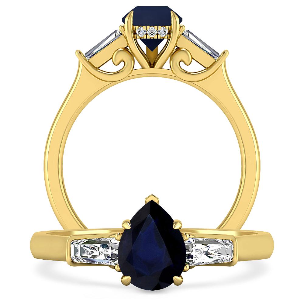 Yellow Gold - Sapphire