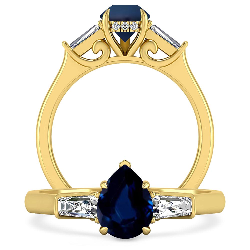 Yellow Gold - Sapphire