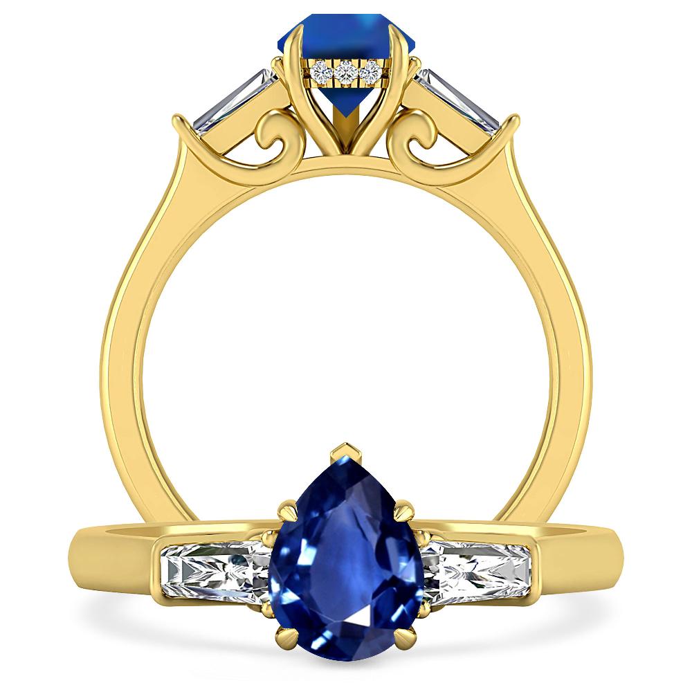 Yellow Gold - Sapphire