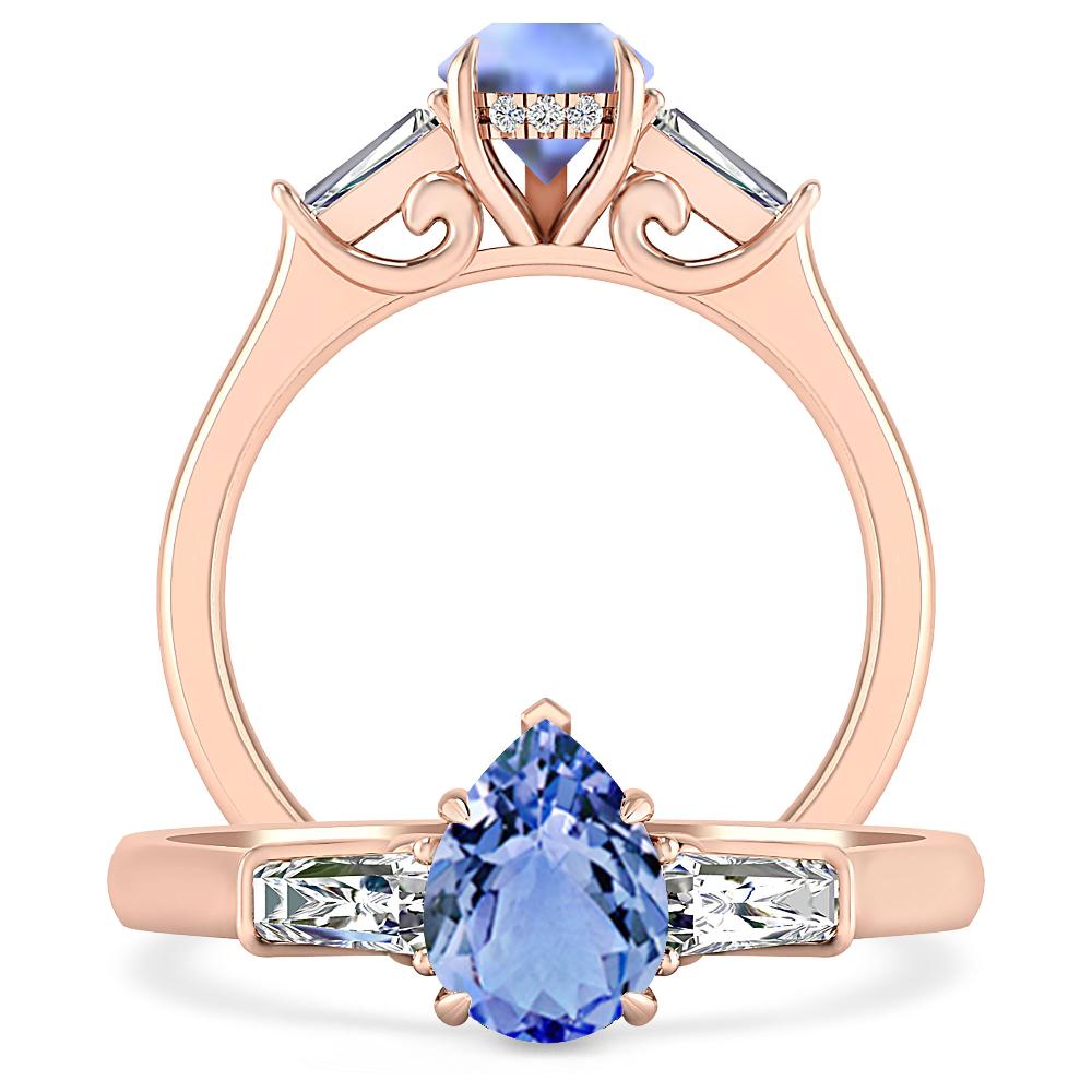 Rose Gold - Tanzanite