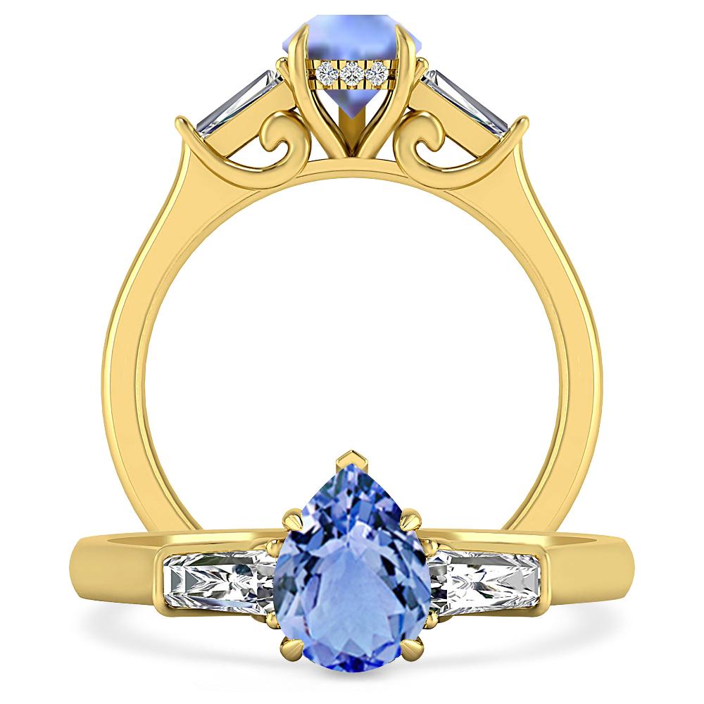 Yellow Gold - Tanzanite