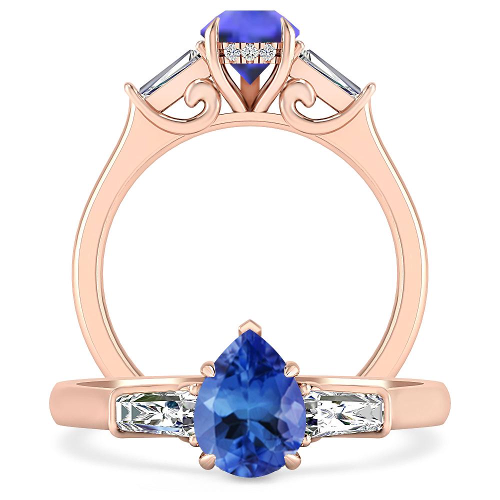 Rose Gold - Tanzanite