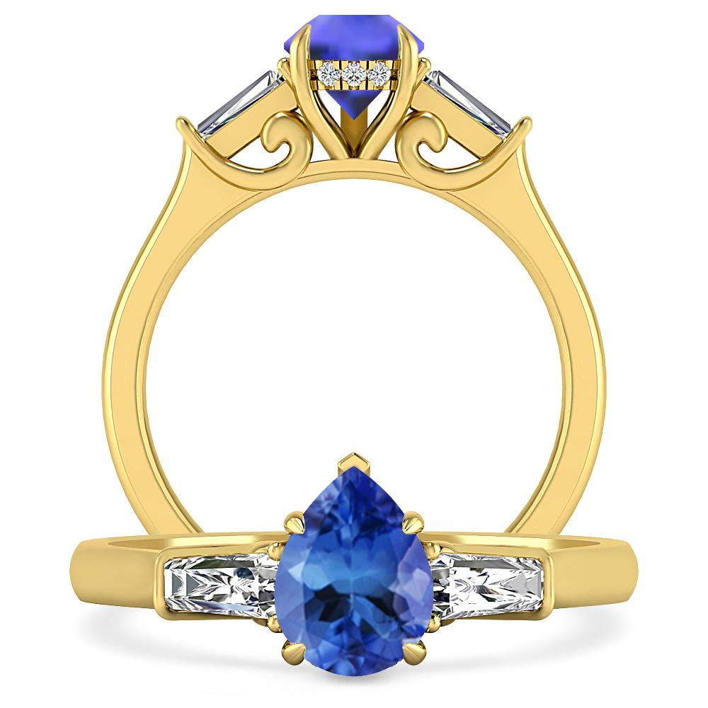 Yellow Gold - Tanzanite