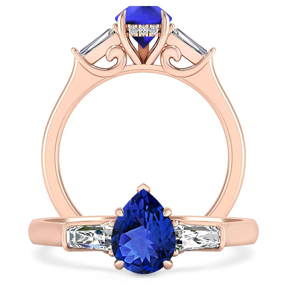 Rose Gold - Tanzanite