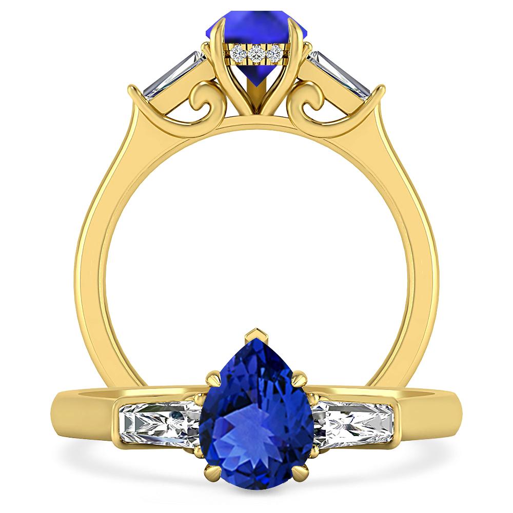 Yellow Gold - Tanzanite