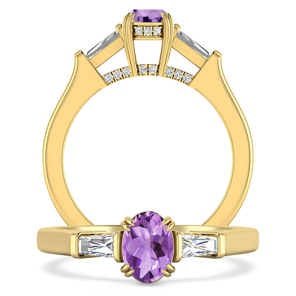 Yellow Gold - Amethyst