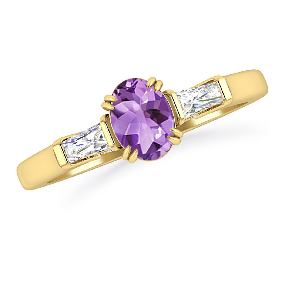 Yellow Gold - Amethyst