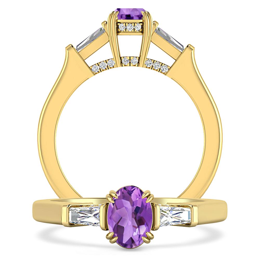 Yellow Gold - Amethyst