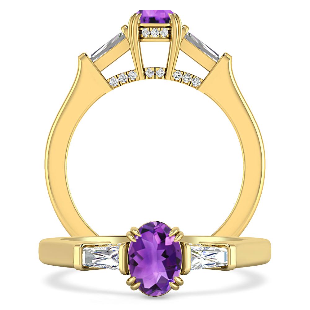 Yellow Gold - Amethyst