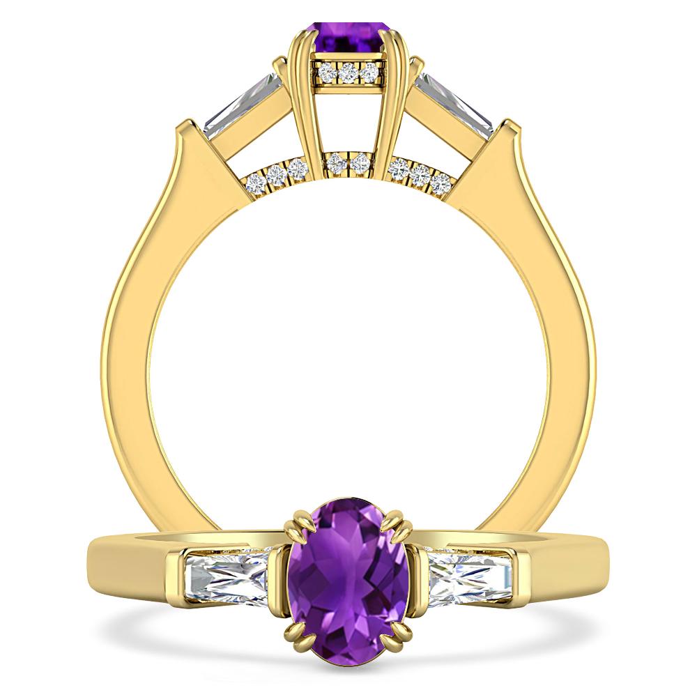 Yellow Gold - Amethyst