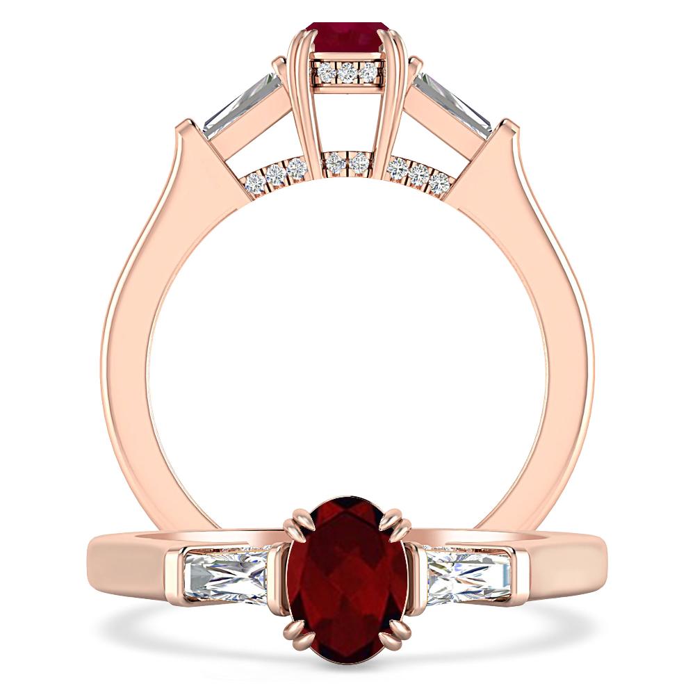 Rose Gold - Garnet