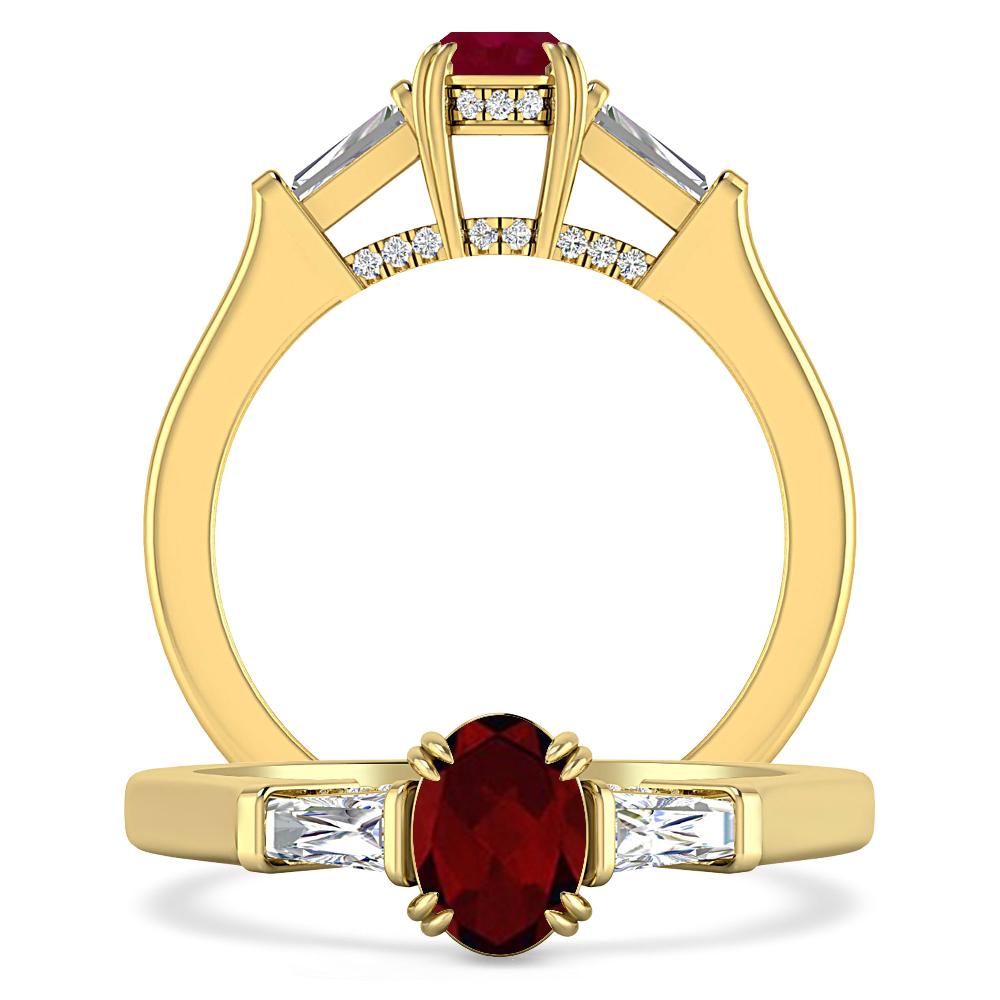 Yellow Gold - Garnet