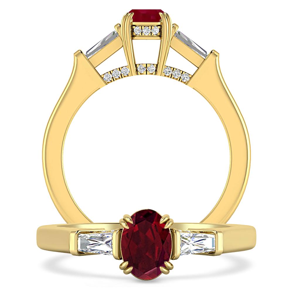 Yellow Gold - Garnet