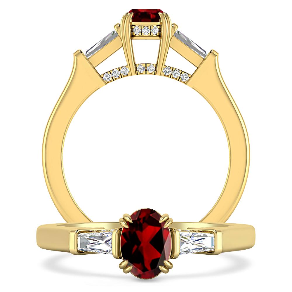 Yellow Gold - Garnet