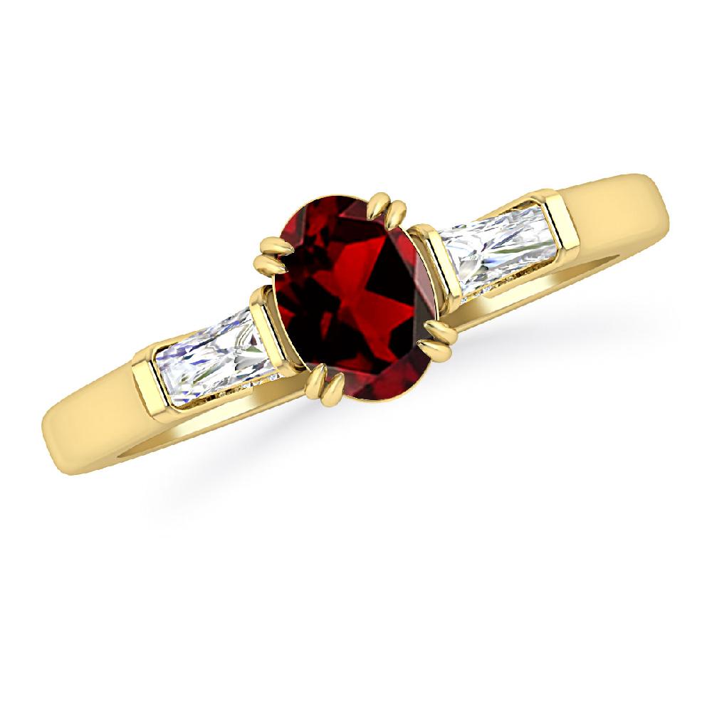 Yellow Gold - Garnet