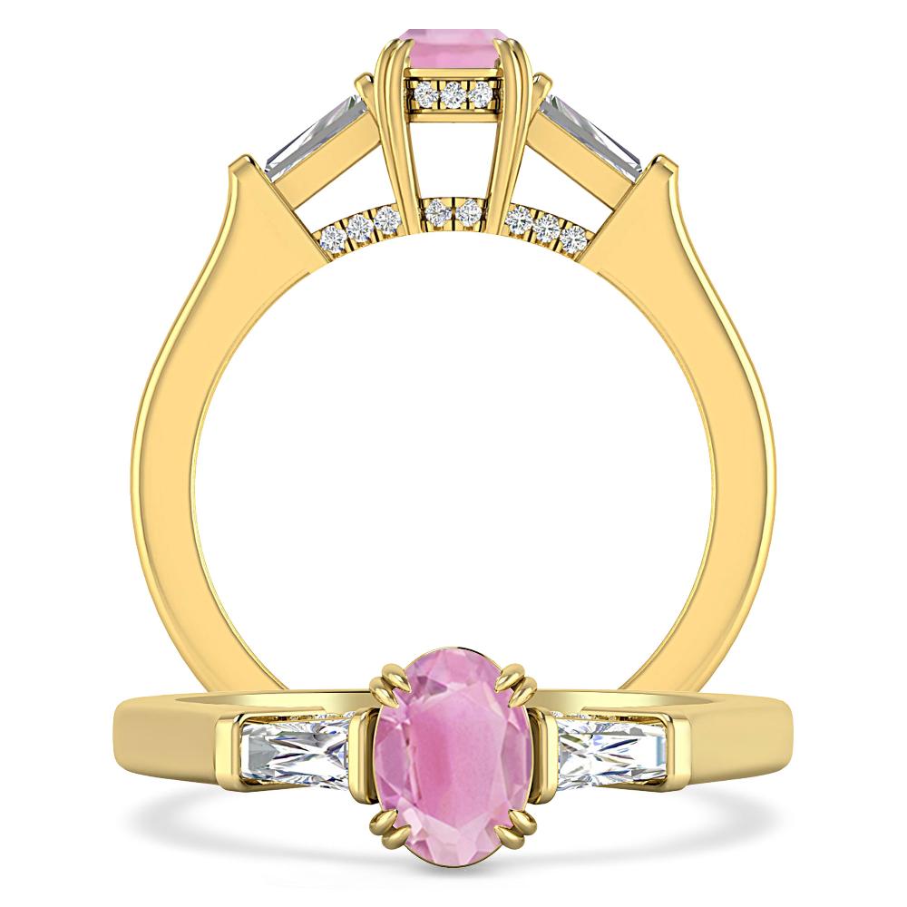 Yellow Gold - Pink Tourmaline