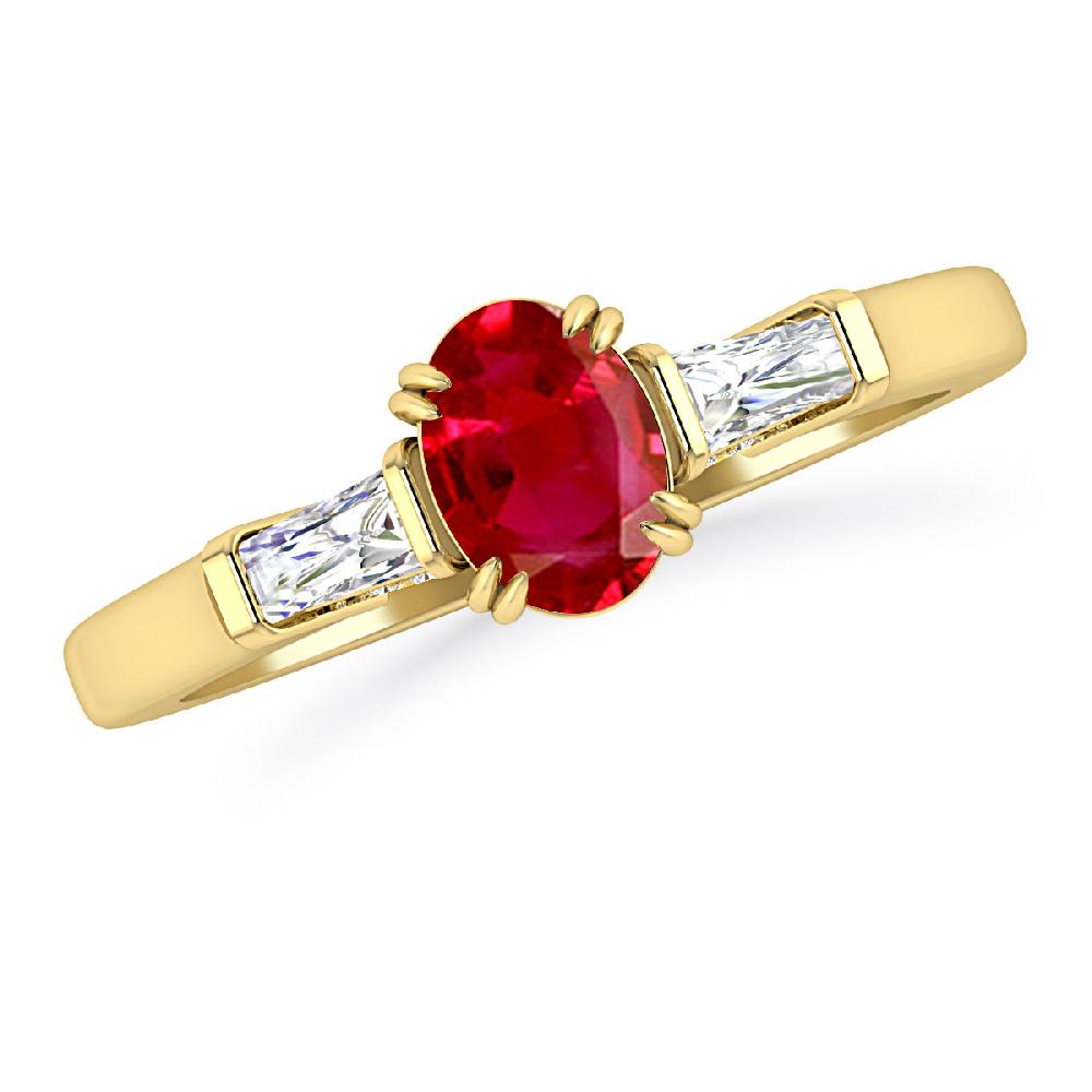 Yellow Gold - Ruby