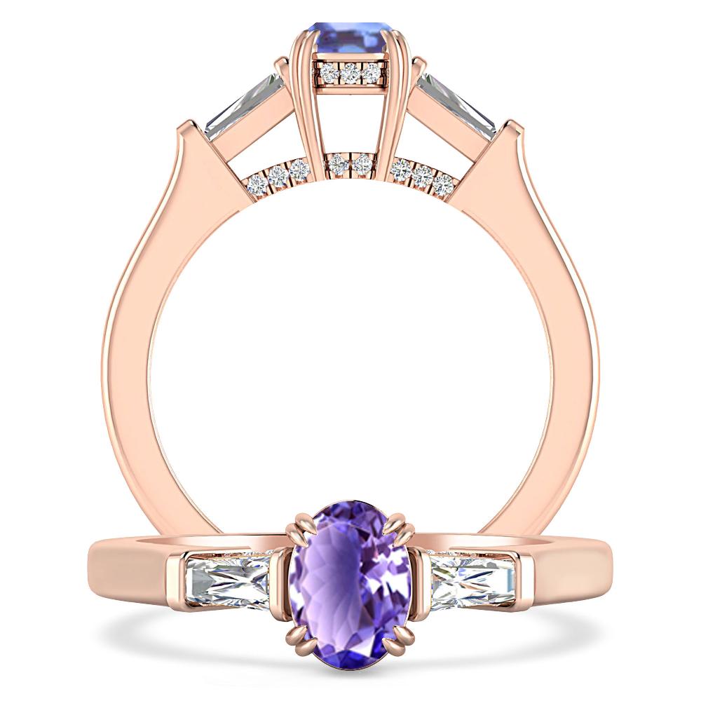 Rose Gold - Tanzanite