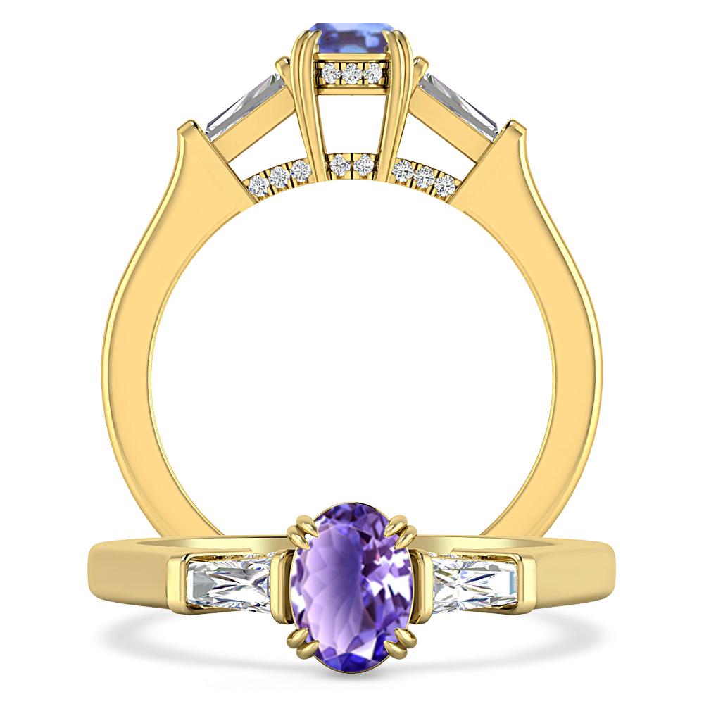 Yellow Gold - Tanzanite