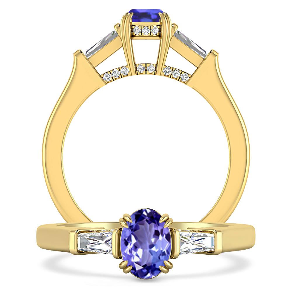 Yellow Gold - Tanzanite