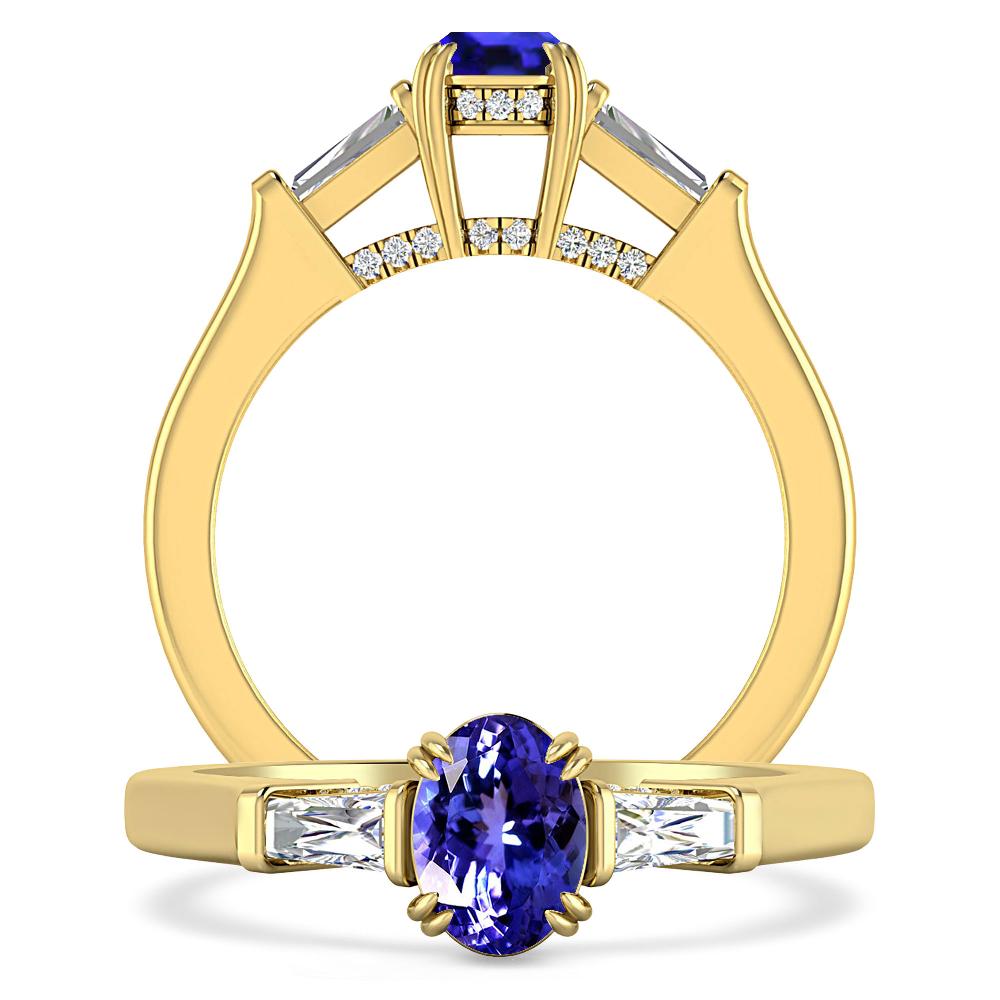 Yellow Gold - Tanzanite