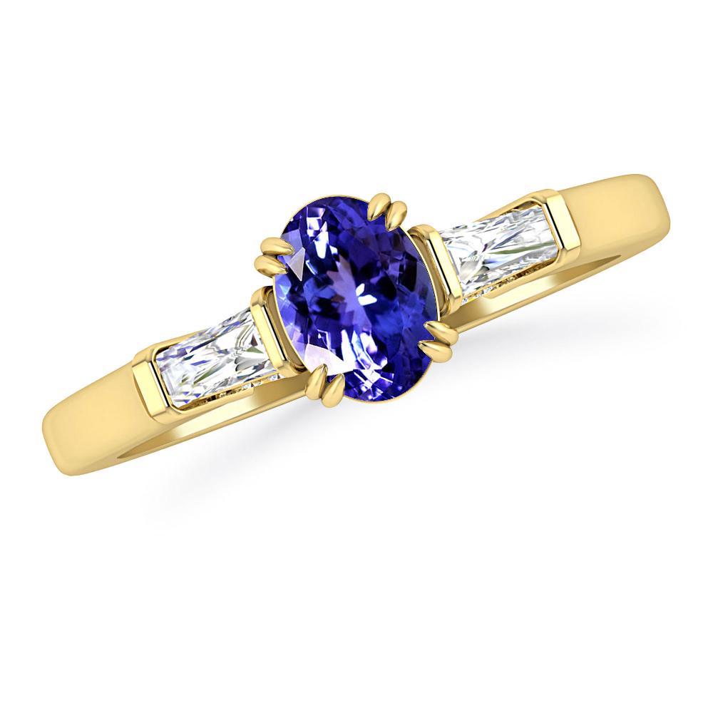 Yellow Gold - Tanzanite