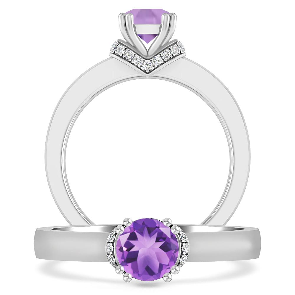 White Gold - Amethyst
