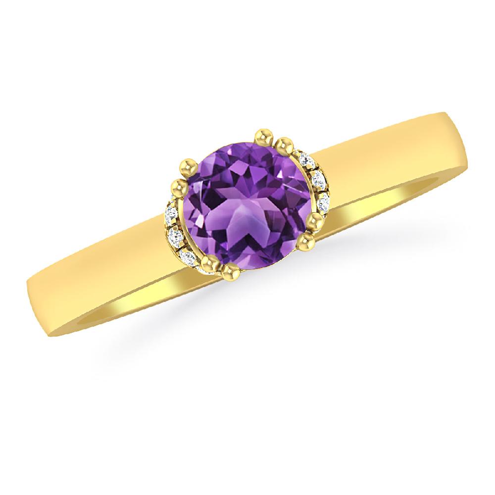 Yellow Gold - Amethyst