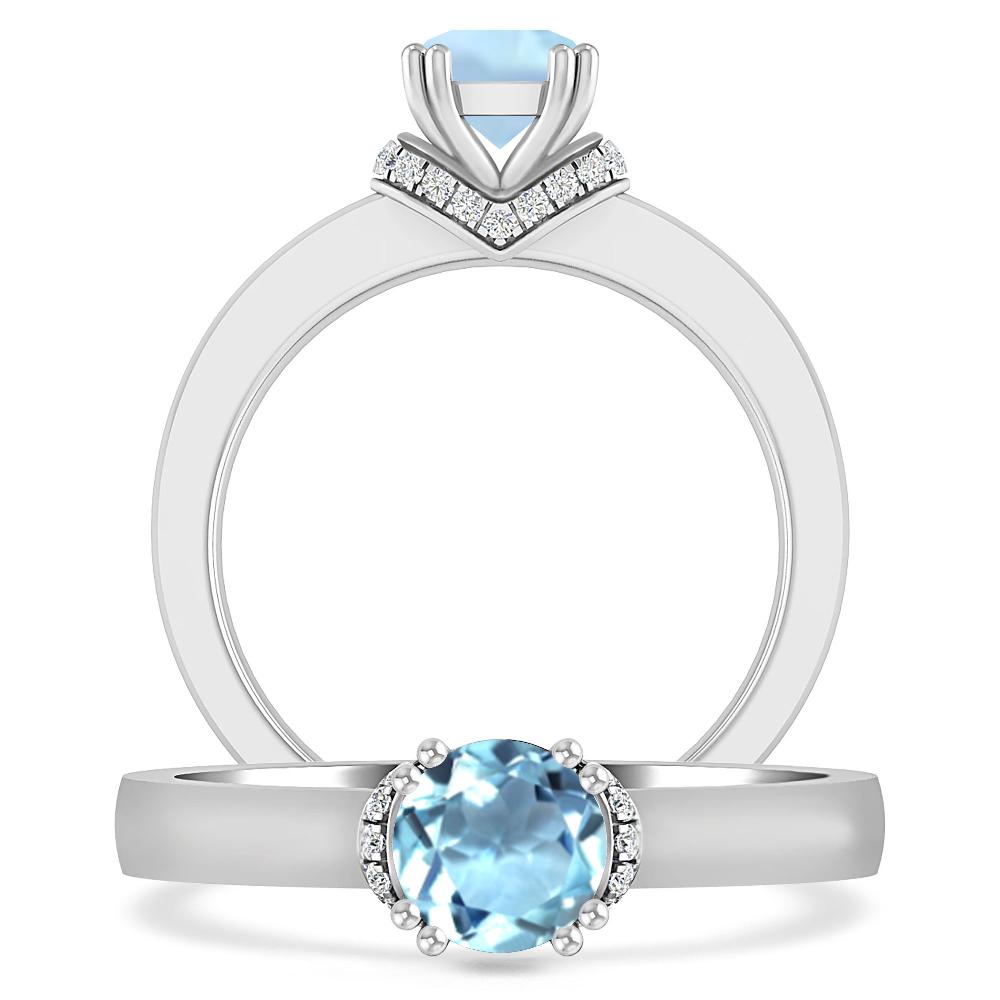 White Gold - Aquamarine