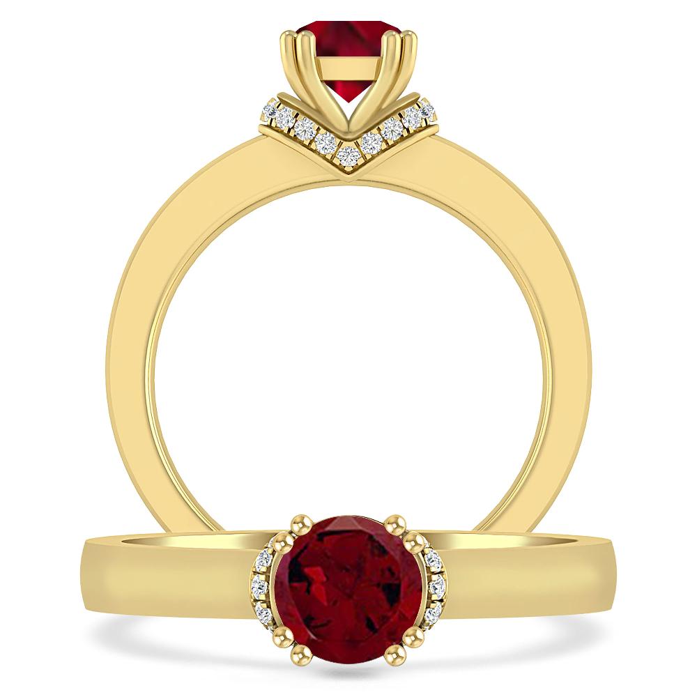 Yellow Gold - Garnet