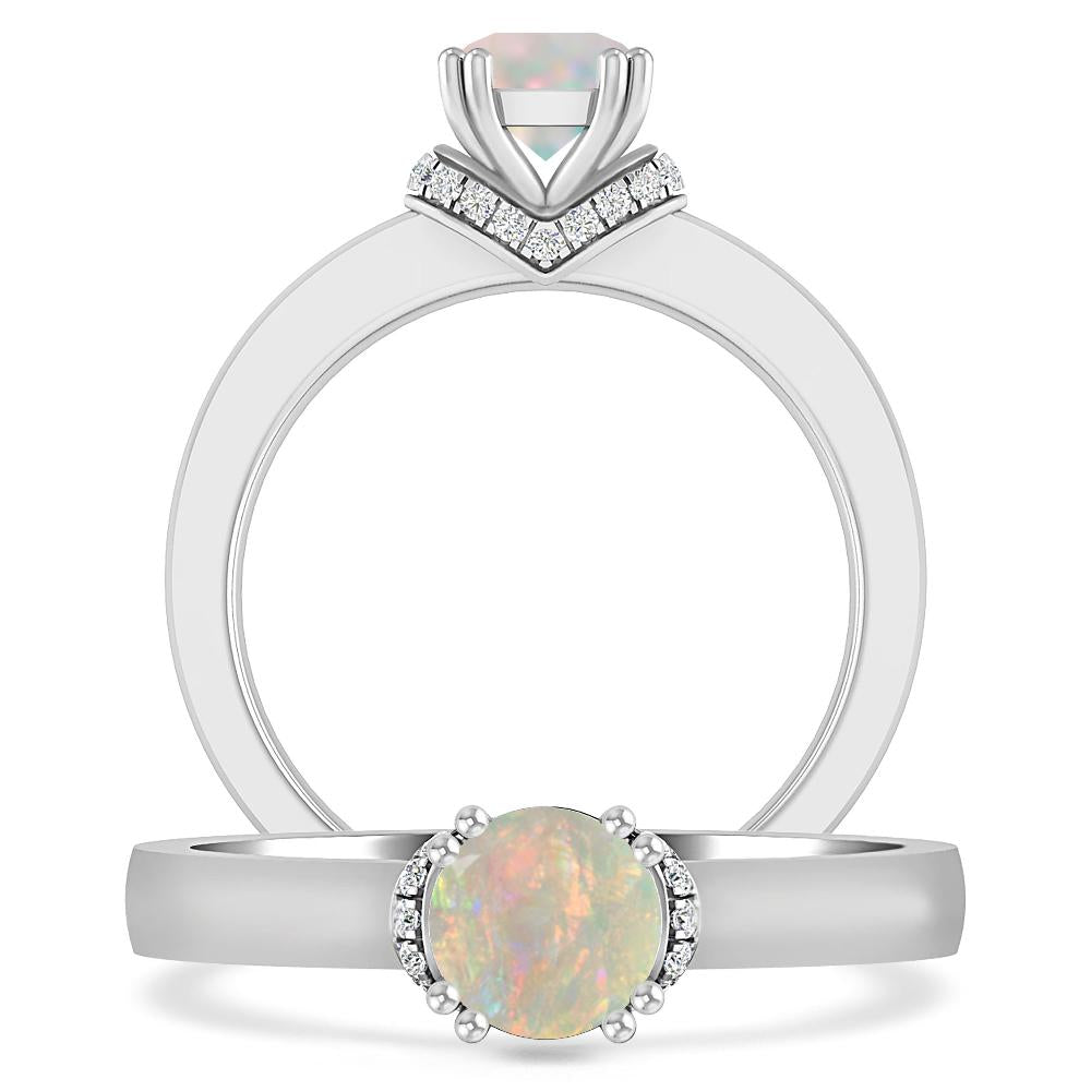 White Gold - Opal