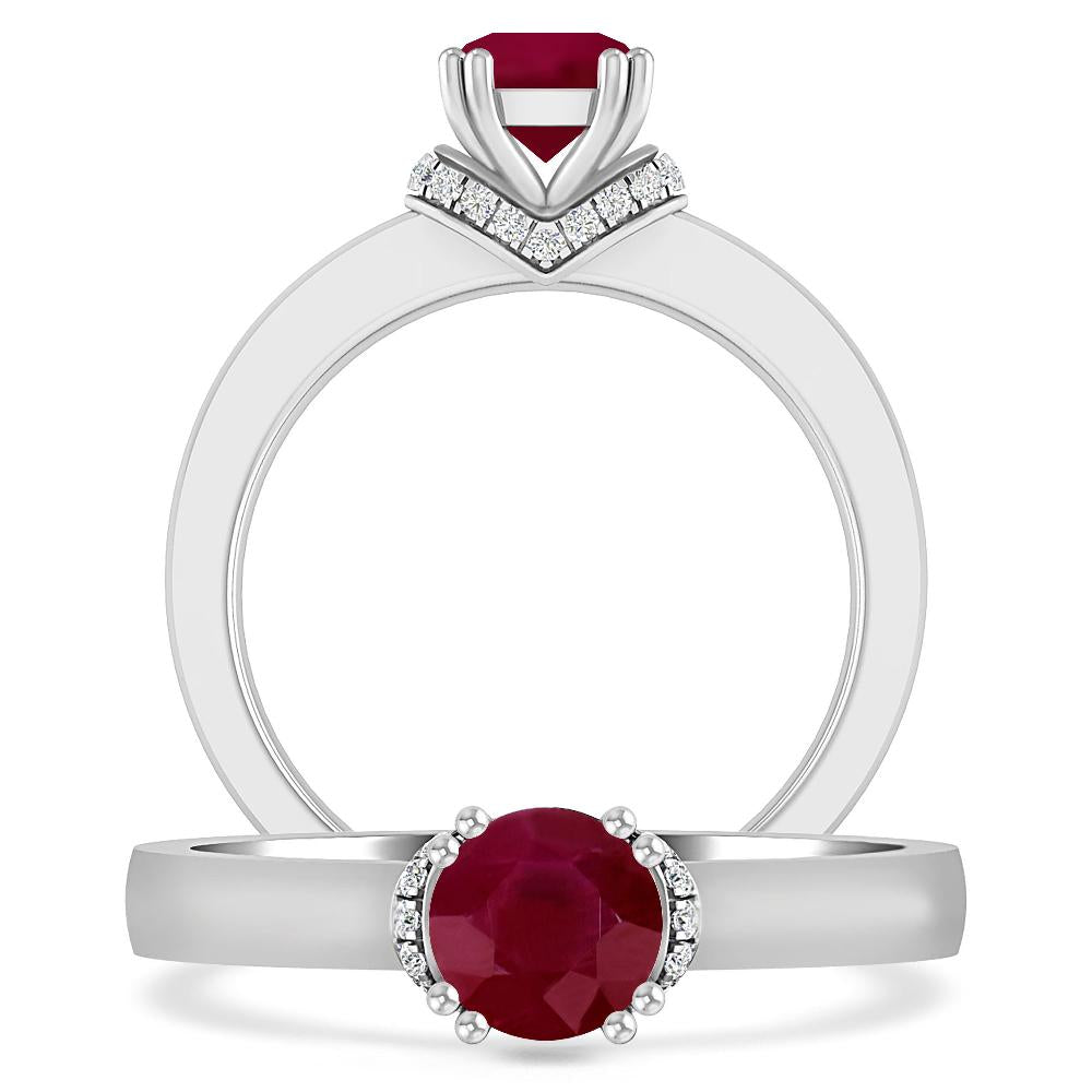 White Gold - Ruby