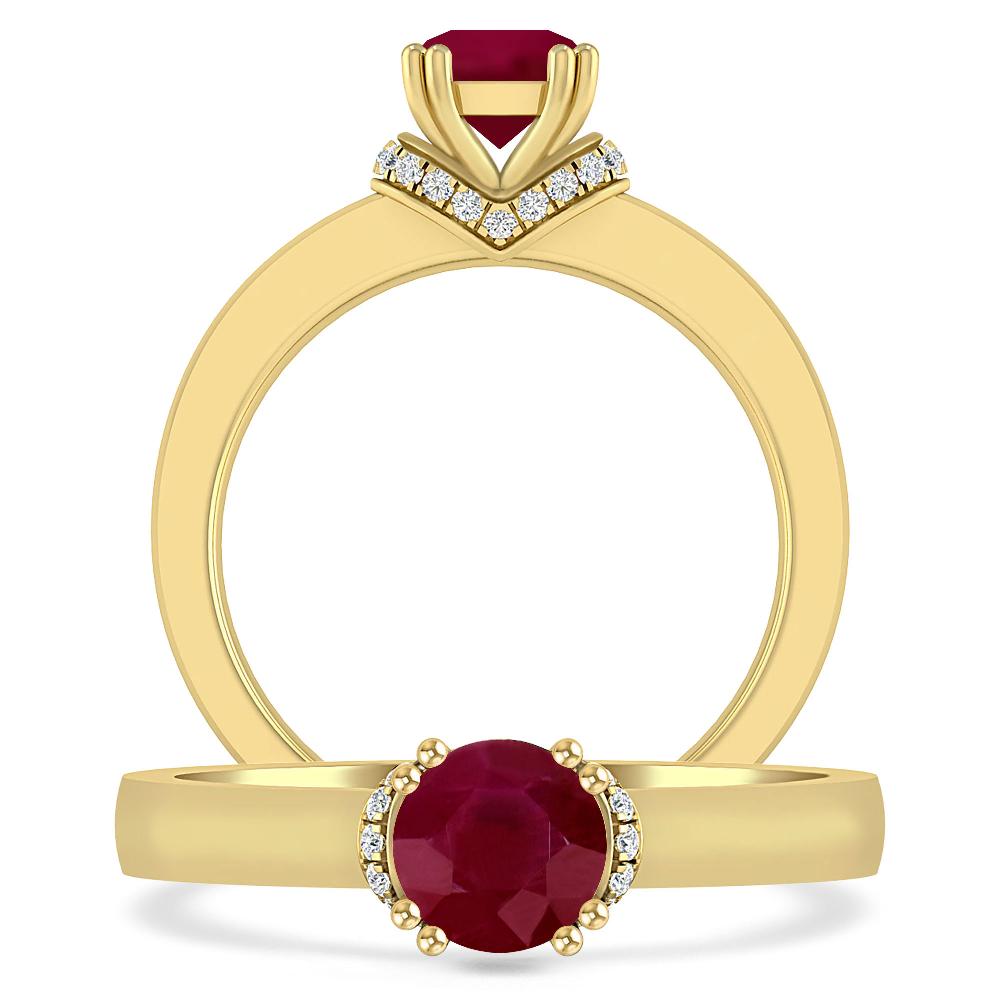 Yellow Gold - Ruby