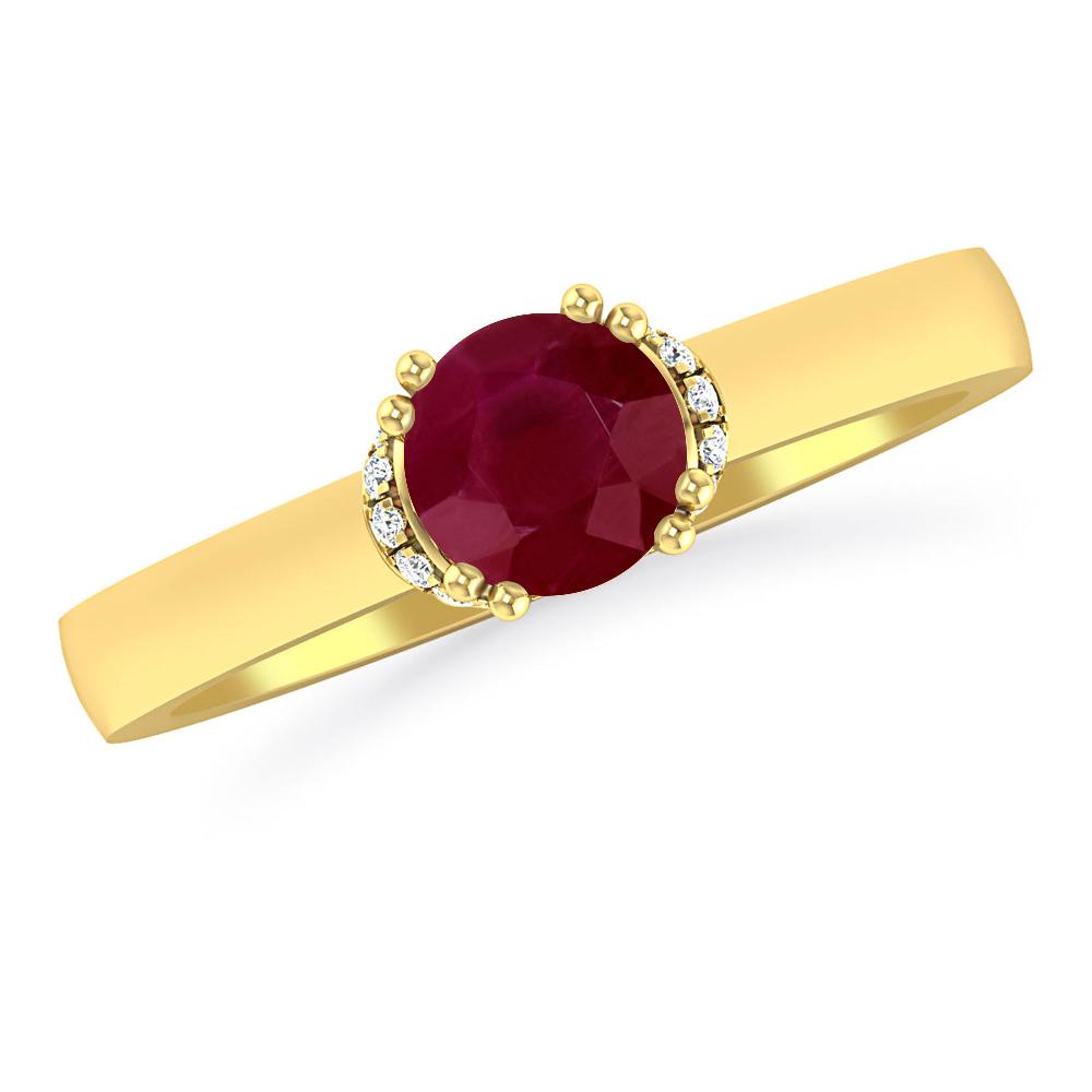 Yellow Gold - Ruby
