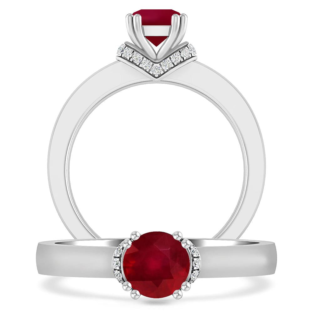 White Gold - Ruby